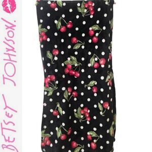 Betsey Johnson Cherries Plush Soft Throw Blanket